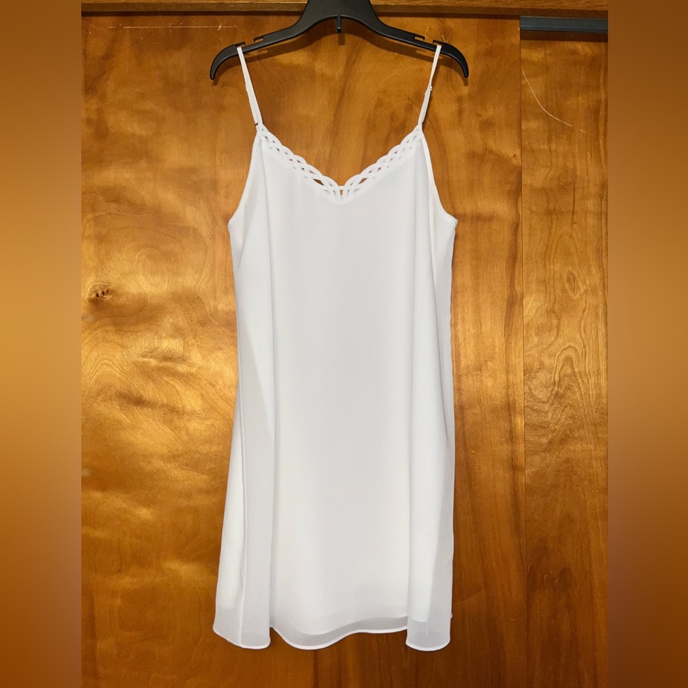 Naked Zebra White Sleeveless Dress